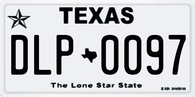 TX license plate DLP0097