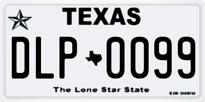 TX license plate DLP0099