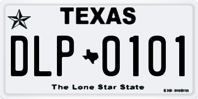 TX license plate DLP0101