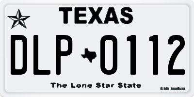 TX license plate DLP0112