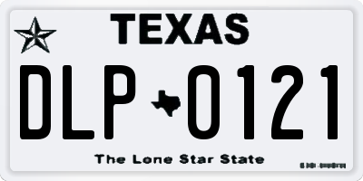 TX license plate DLP0121