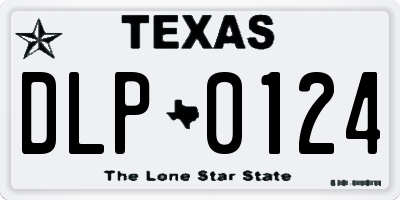TX license plate DLP0124