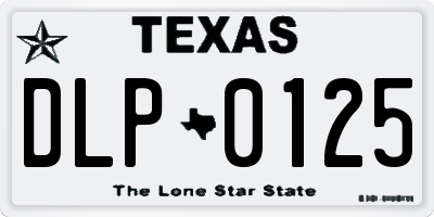 TX license plate DLP0125