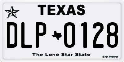 TX license plate DLP0128