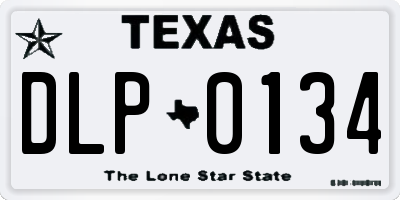 TX license plate DLP0134