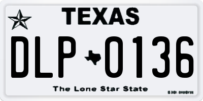 TX license plate DLP0136