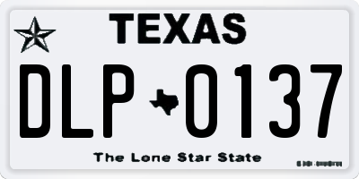 TX license plate DLP0137