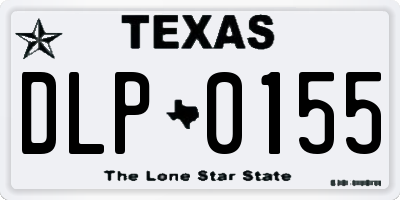 TX license plate DLP0155