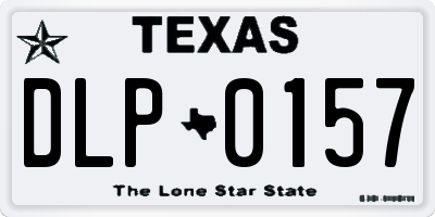 TX license plate DLP0157