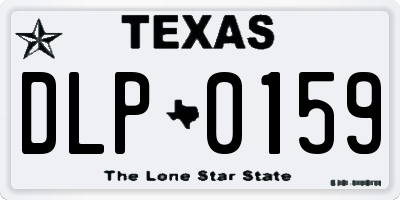 TX license plate DLP0159