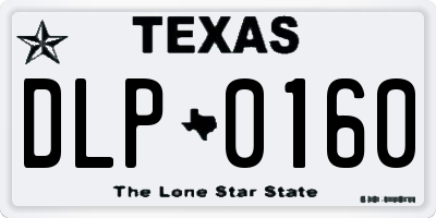TX license plate DLP0160