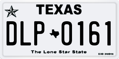 TX license plate DLP0161
