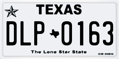 TX license plate DLP0163