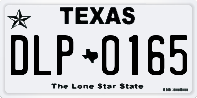 TX license plate DLP0165