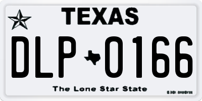 TX license plate DLP0166