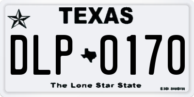 TX license plate DLP0170