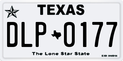 TX license plate DLP0177