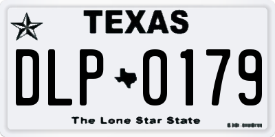 TX license plate DLP0179