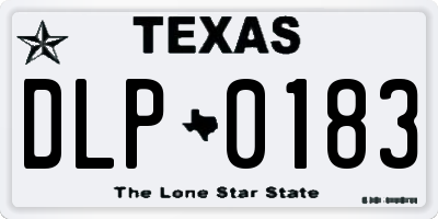 TX license plate DLP0183