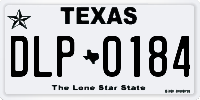 TX license plate DLP0184