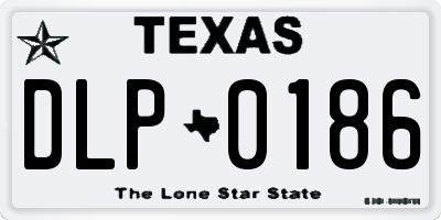 TX license plate DLP0186