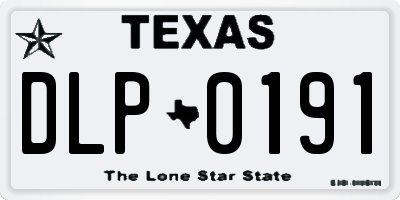 TX license plate DLP0191