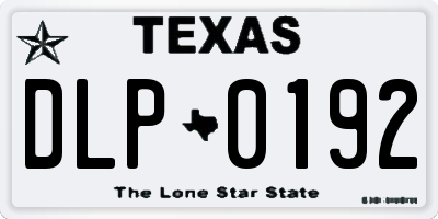 TX license plate DLP0192