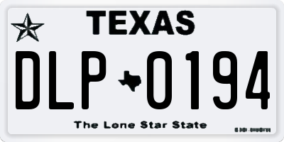 TX license plate DLP0194