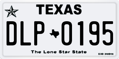 TX license plate DLP0195