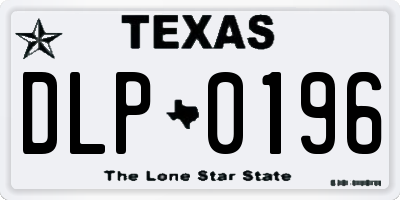 TX license plate DLP0196