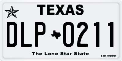 TX license plate DLP0211