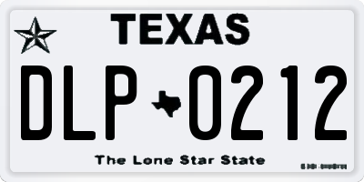 TX license plate DLP0212