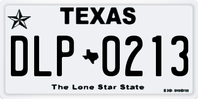 TX license plate DLP0213