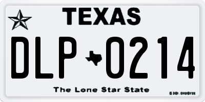 TX license plate DLP0214