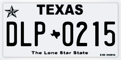 TX license plate DLP0215