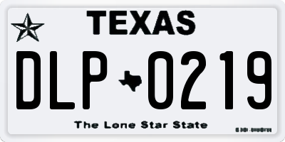 TX license plate DLP0219