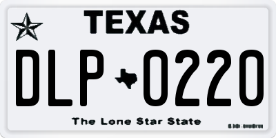 TX license plate DLP0220