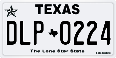 TX license plate DLP0224