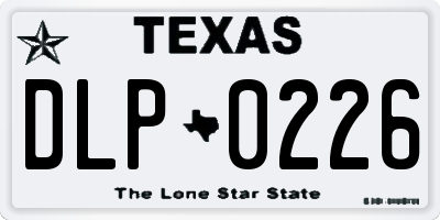 TX license plate DLP0226