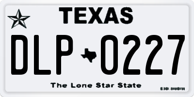 TX license plate DLP0227