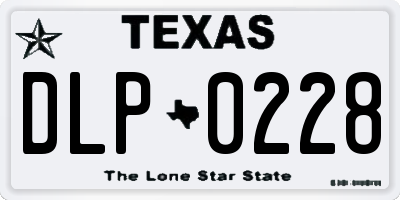 TX license plate DLP0228