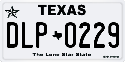 TX license plate DLP0229