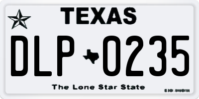 TX license plate DLP0235