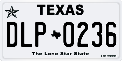 TX license plate DLP0236