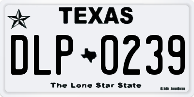 TX license plate DLP0239