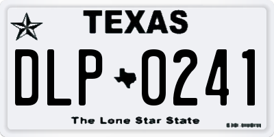 TX license plate DLP0241