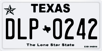 TX license plate DLP0242
