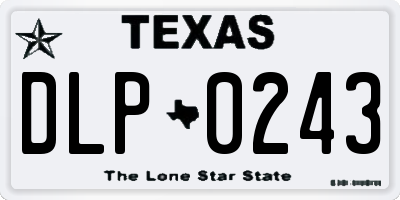 TX license plate DLP0243