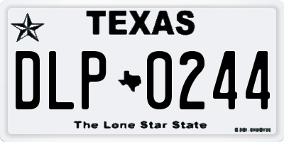 TX license plate DLP0244