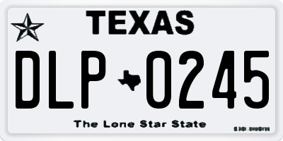 TX license plate DLP0245
